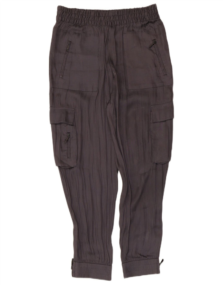Zara Pantalon Cargo Joggers Femme Moyen W28 L26 Gris Polyester