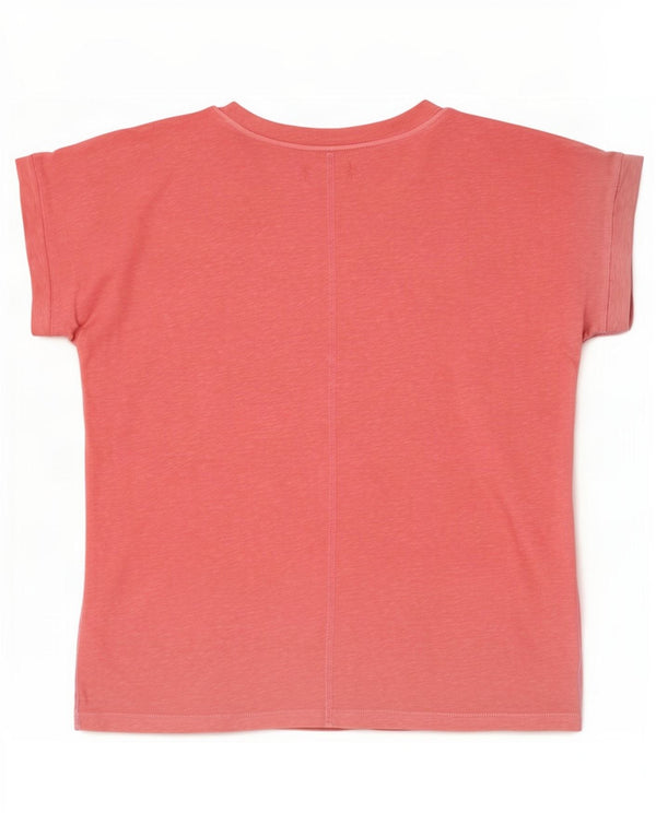 White Stuff T-Shirt Femme Top UK 14 Large Rose Moucheté Coton