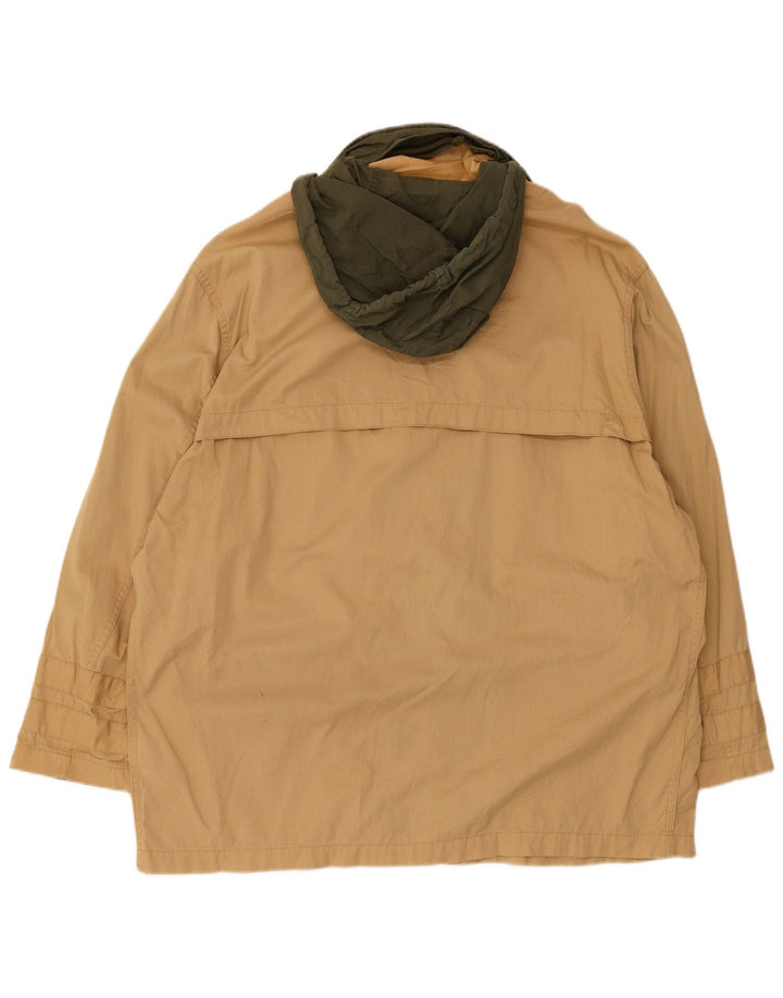 Benetton Veste utilitaire à capuche coupe ample pour homme IT 48 coton beige moyen