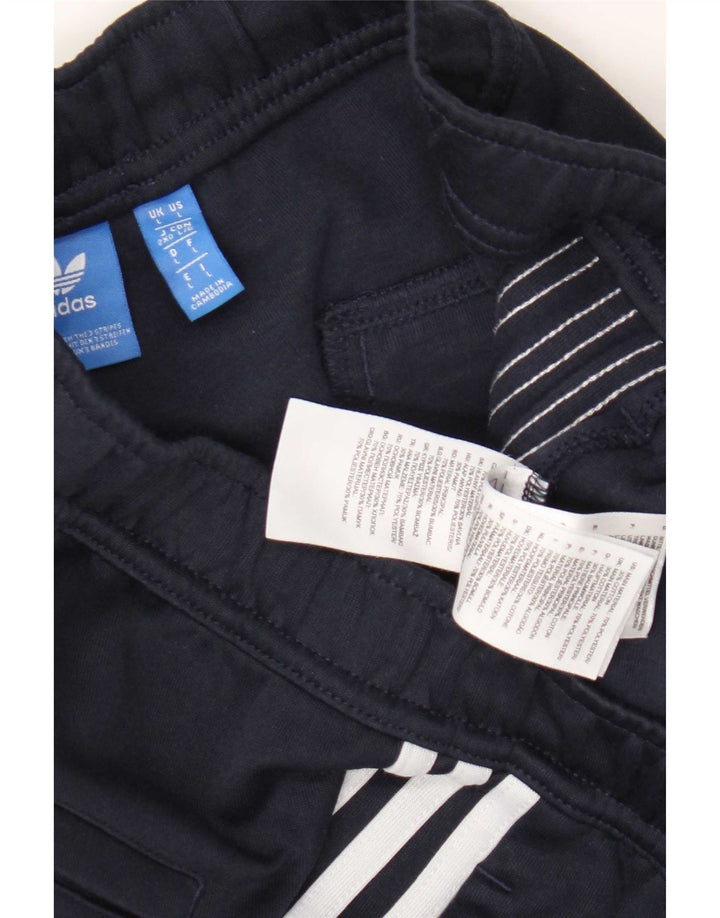 Adidas Pantalon de survêtement court pour homme Large Bleu marine Polyester