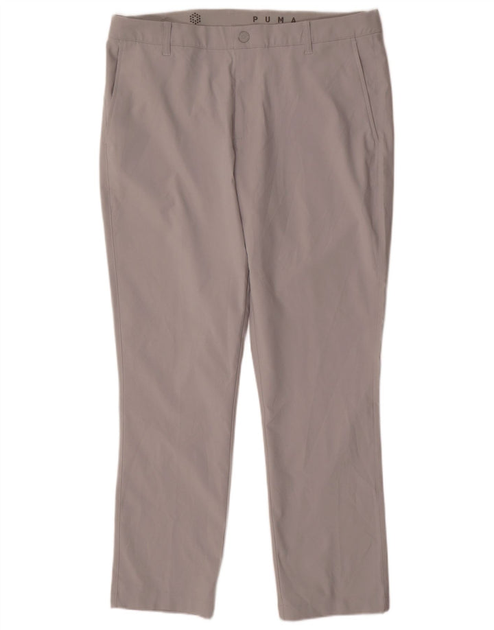 Puma Pantalon Chino Droit W36 L30 Homme Gris Polyester