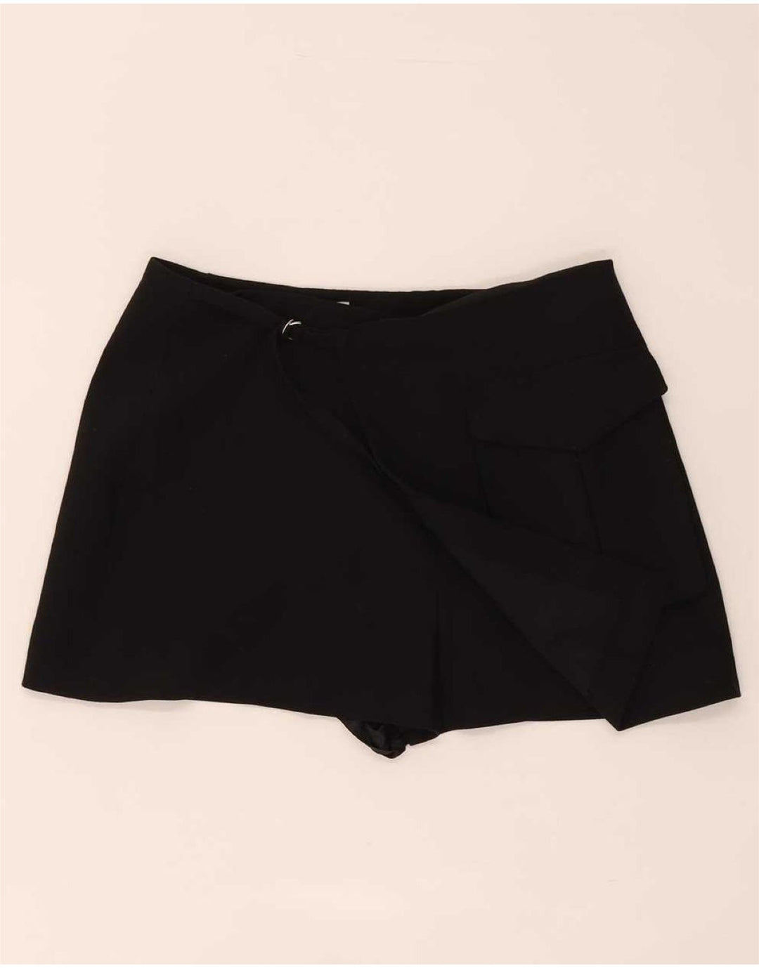 Zara Short décontracté pour femme Large W30 Noir Polyester