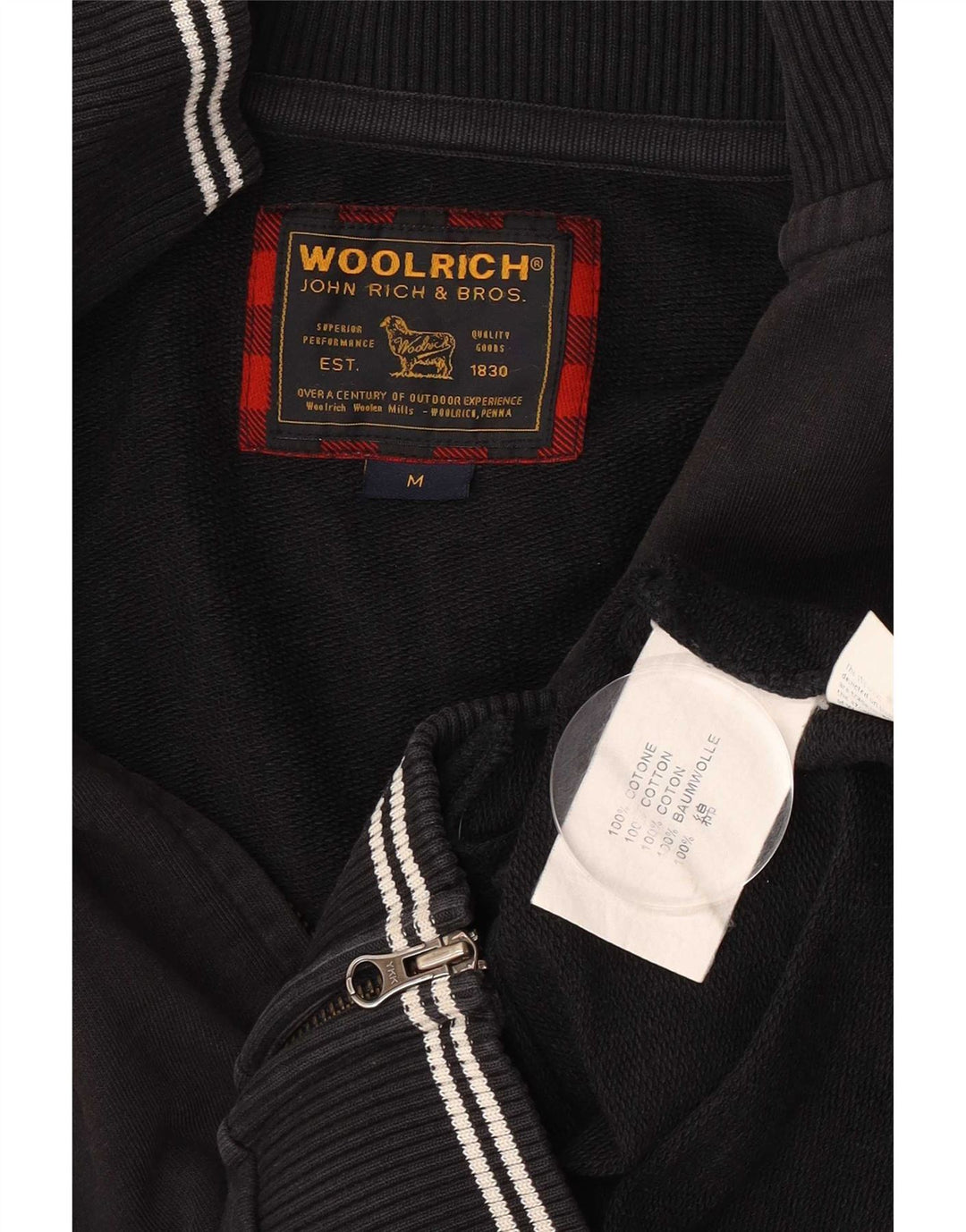 Woolrich Veste de Survêtement Homme Noir Moyen Coton