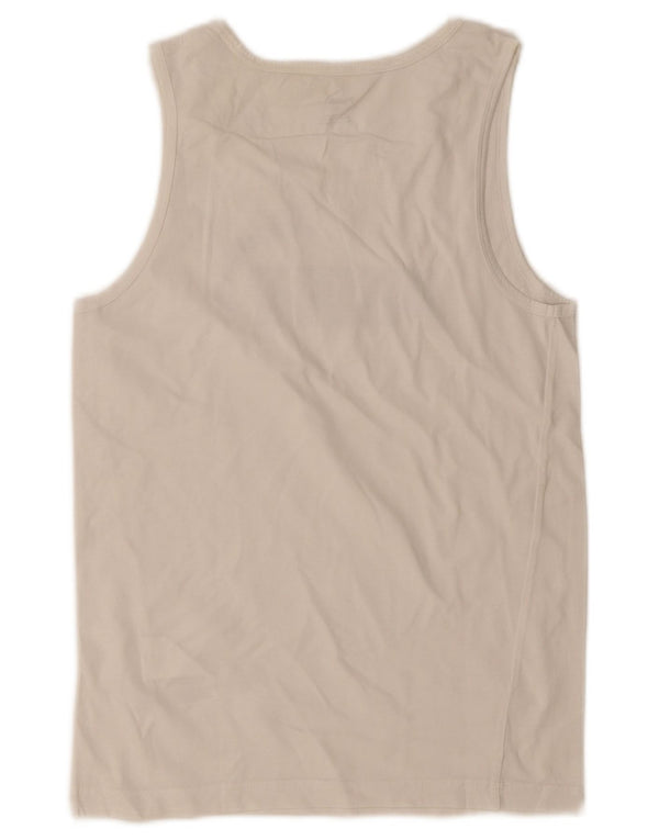 Puma Débardeur Graphic Homme Petit Blanc Coton