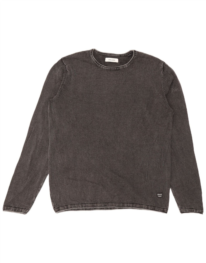 Jack & Jones Haut à Manches Longues Homme Gris Moyen Coton