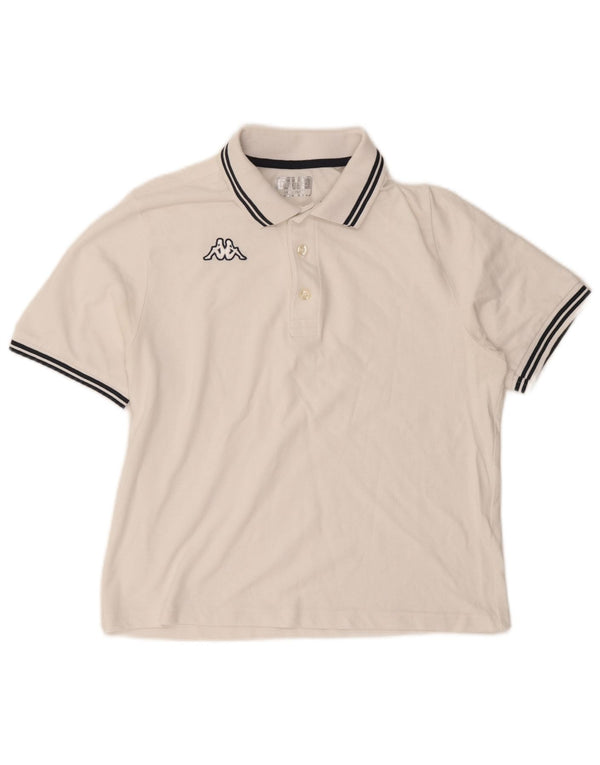 Kappa Mens Polo Shirt Medium White