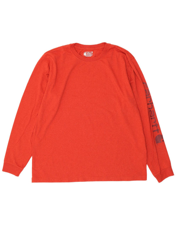 Carhartt Haut graphique à manches longues pour homme Coupe décontractée XL Orange Coton