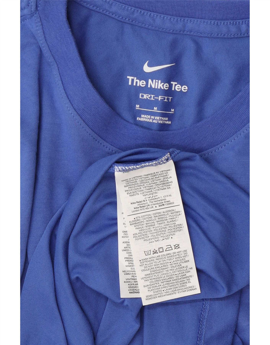 Nike T-Shirt Graphique Homme Bleu Moyen Coton