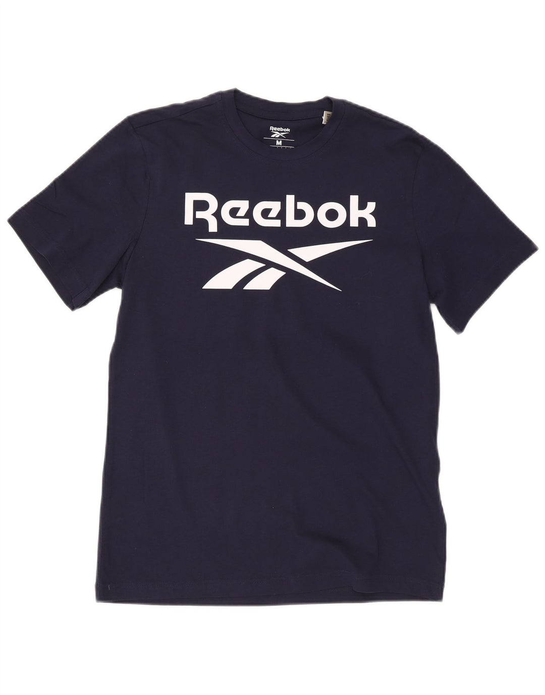 Reebok T-Shirt Graphic Homme Bleu Marine Moyen Coton