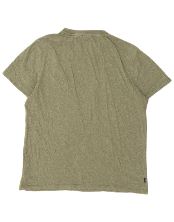 Superdry T-Shirt Top XL Vert Moucheté Coton Homme