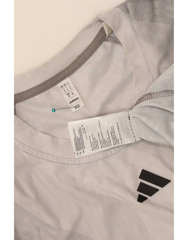 Adidas T-Shirt Homme Haut Large Gris Tie Dye Polyester