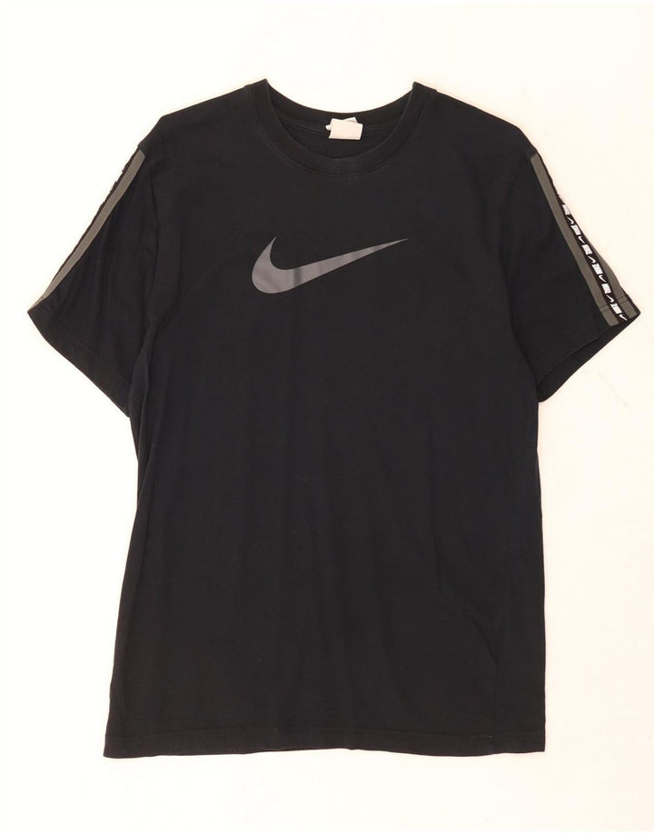 Nike T-shirt graphique pour homme en coton noir moyen