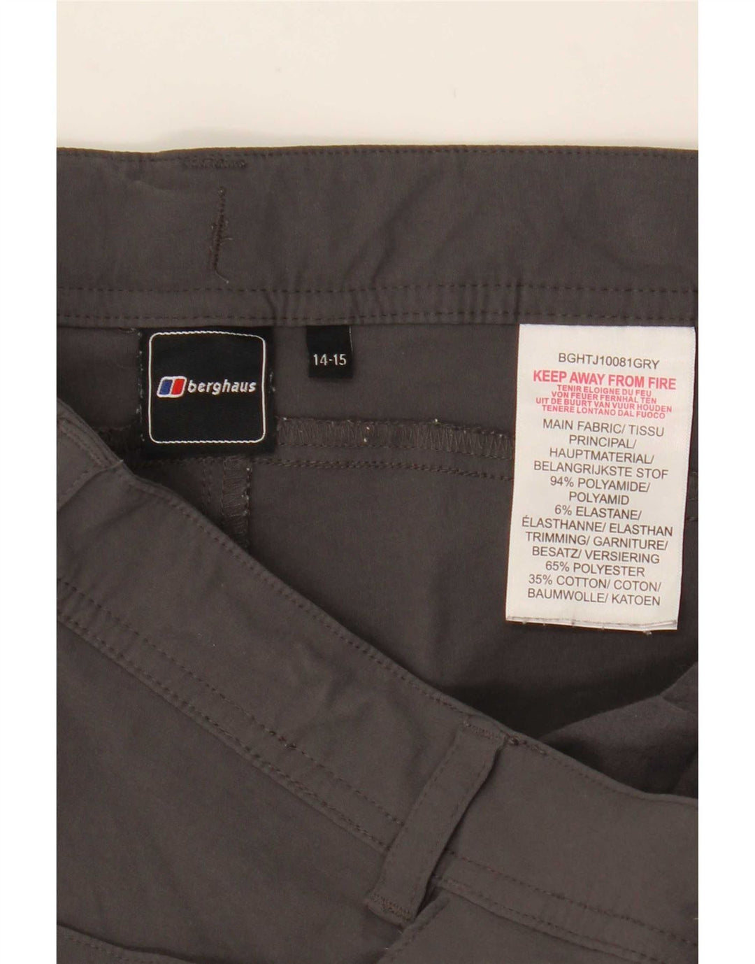 Berghaus Short Cargo Garçon 14-15 ans W31 Gris Polyamide