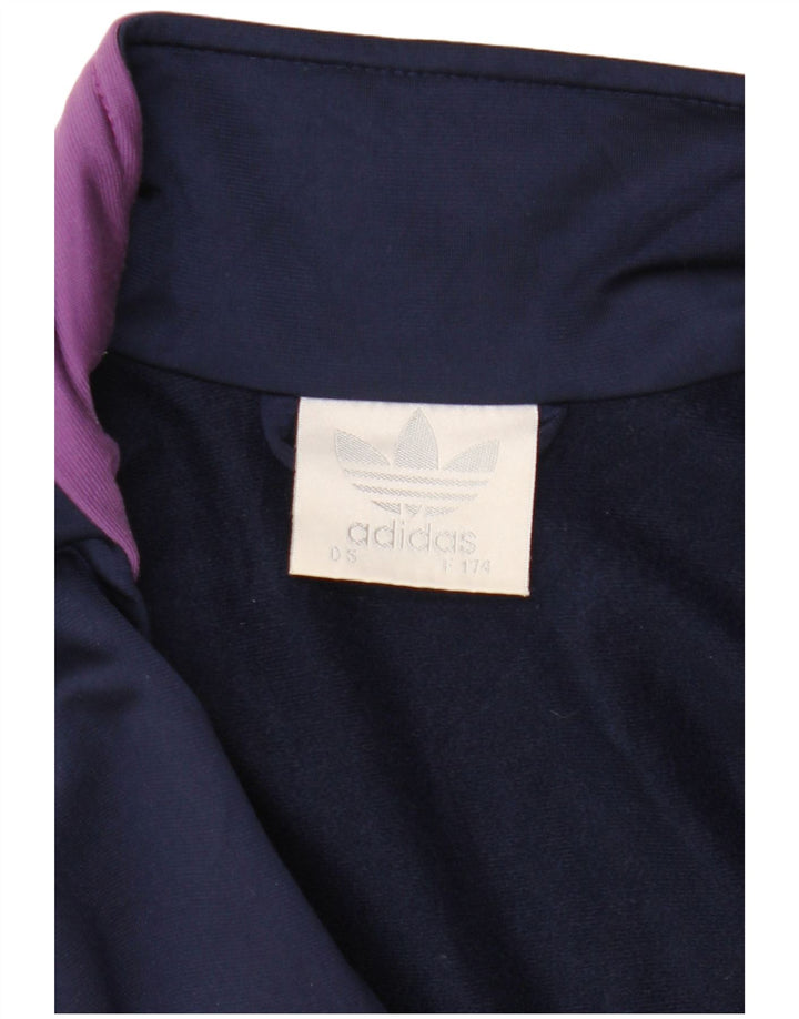 Adidas Veste de survêtement graphique pour homme Taille L Bleu marine Colorblock