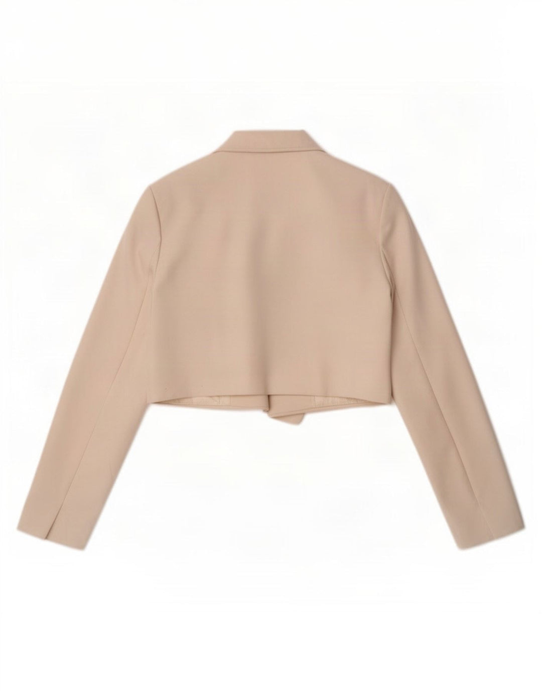 Zara Veste Boléro Ouverte Femme UK 16 Large Polyester Blanc Cassé