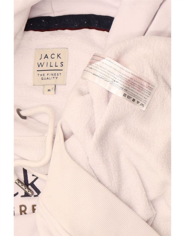Jack Wills Pull à capuche graphique pour homme en coton blanc moyen