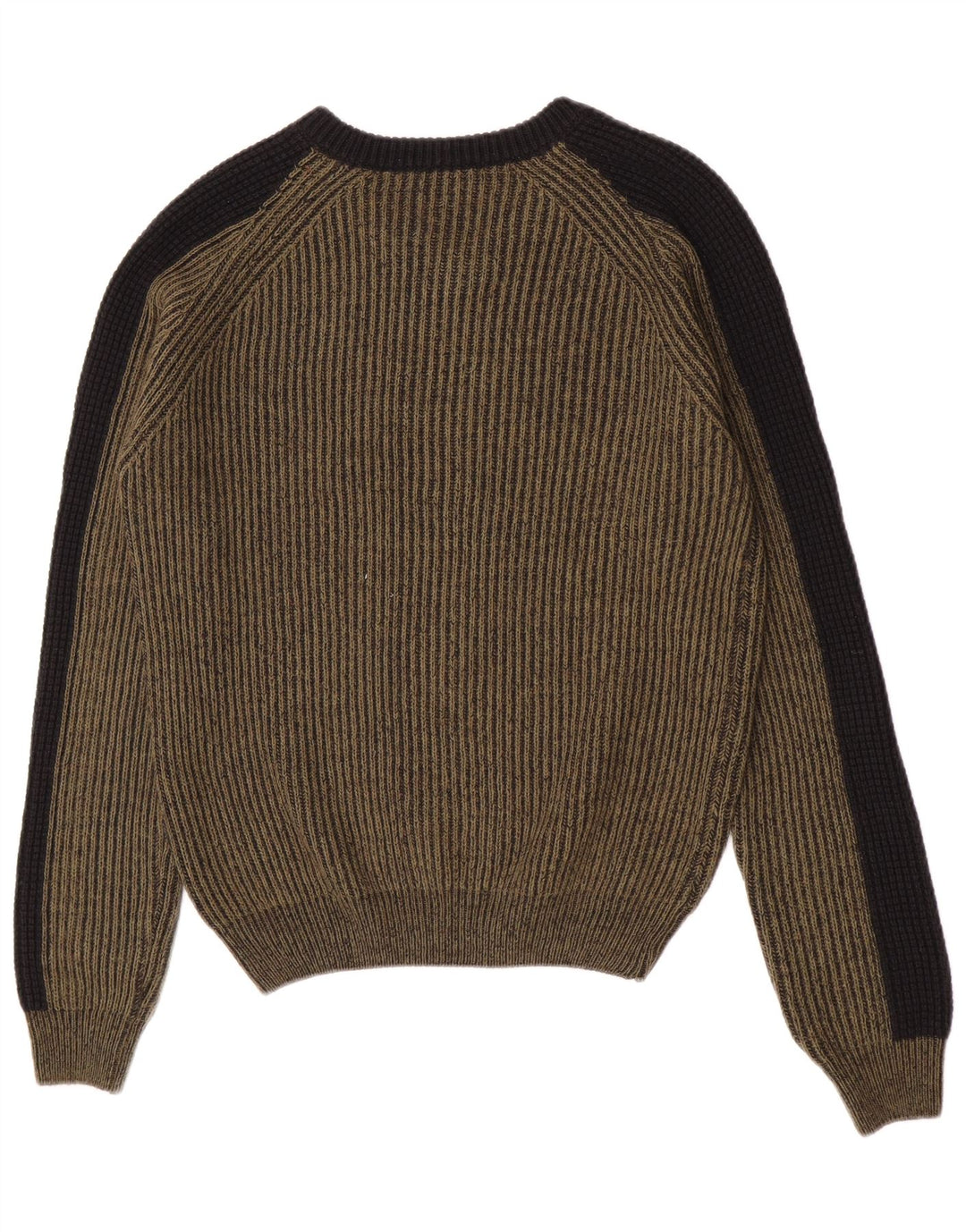 Trussardi Jeans Pull Col V Homme Kaki Moyen Colourblock