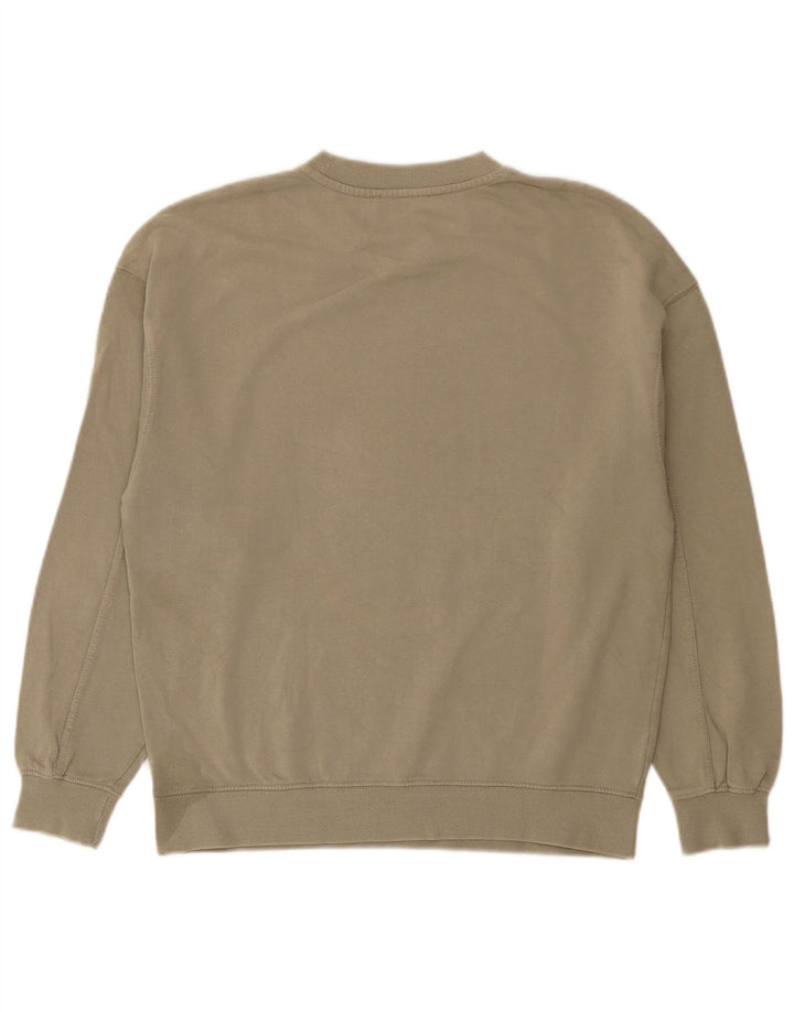 Zara Sweat-shirt surdimensionné pour femme UK 10 Petit coton kaki