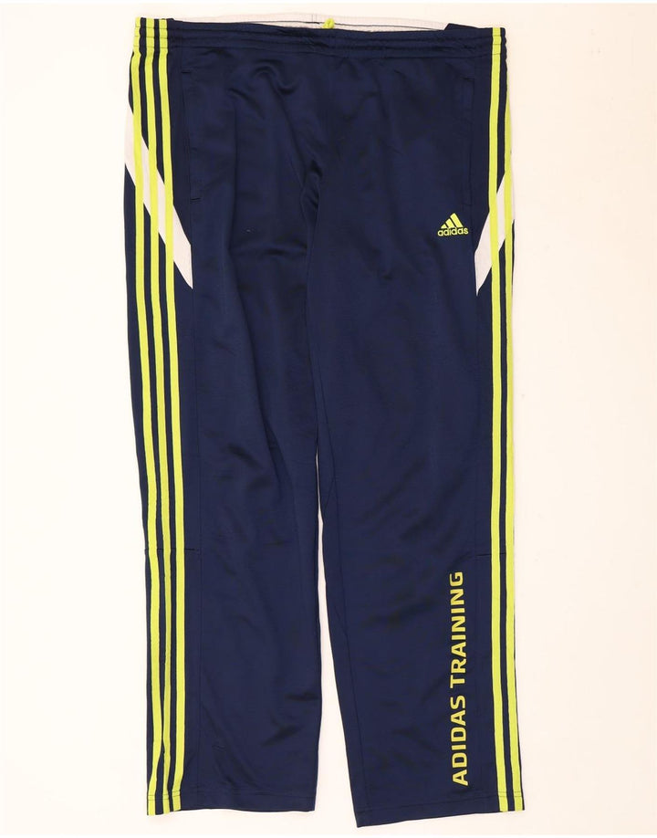 Adidas Pantalon de survêtement graphique pour homme Large Bleu marine Colourblock