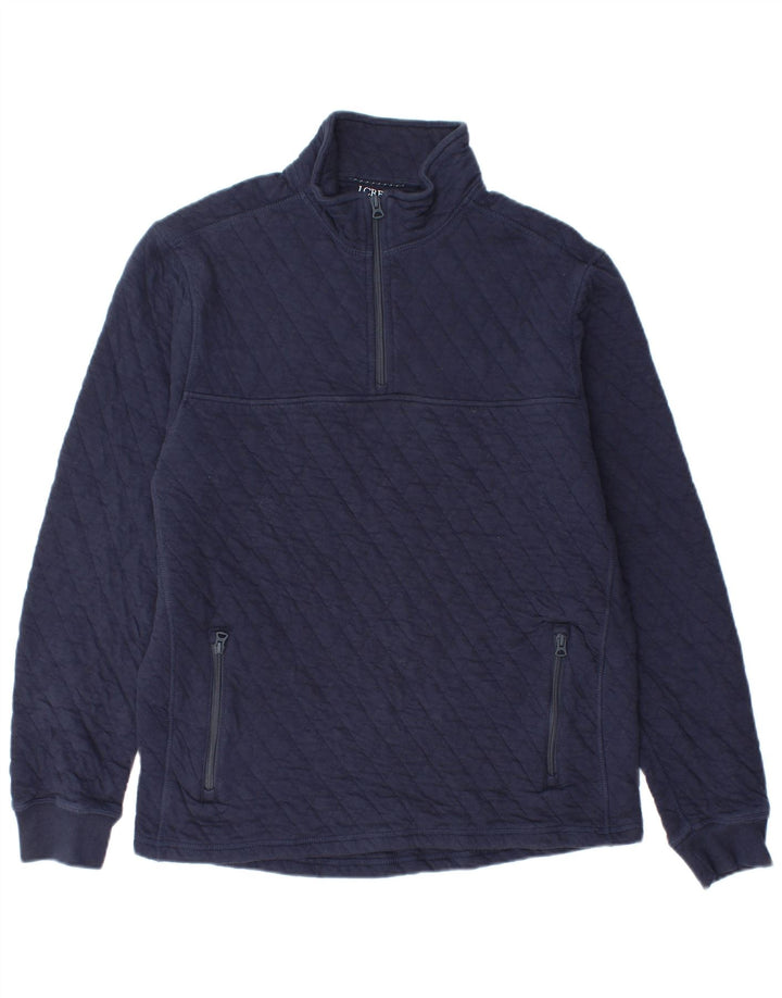J. Crew Sweat-shirt à col zippé pour homme en coton bleu marine moyen