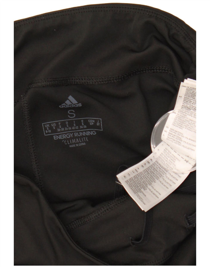 ADIDAS Femmes Climalite Leggings UK 8/10 Petit Noir Polyester