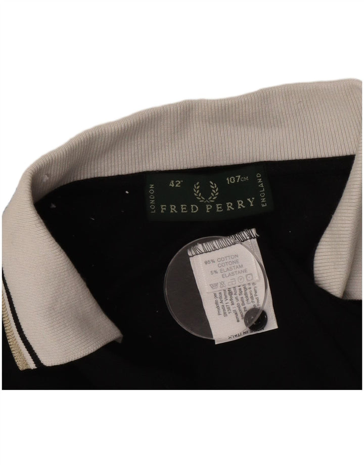 Fred Perry Polo Homme Noir Moyen Colorblock Coton