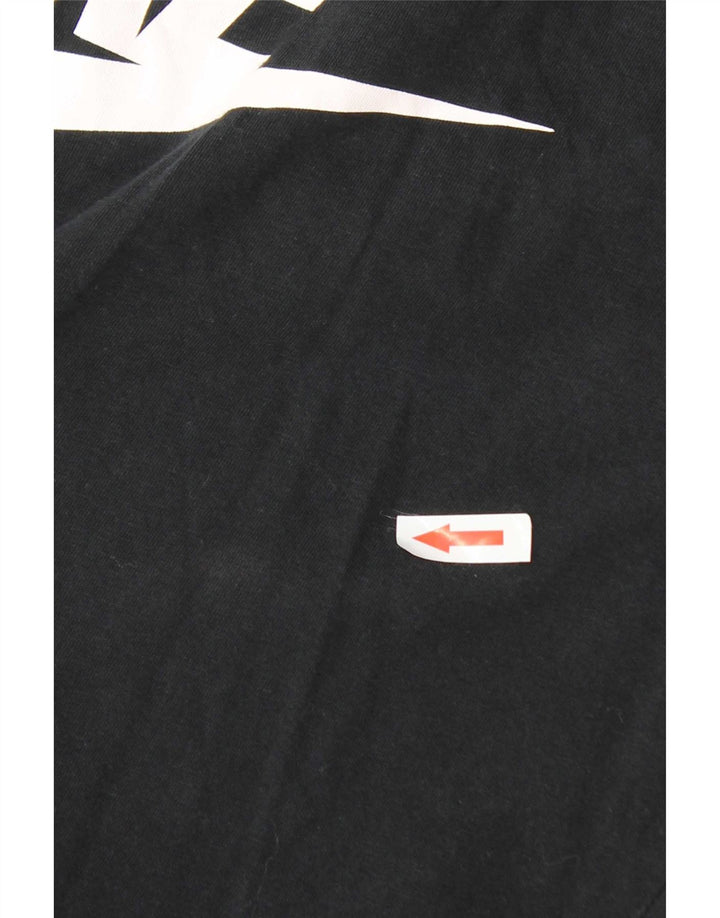 Nike Haut graphique à manches longues pour femme UK 10 Petit coton noir
