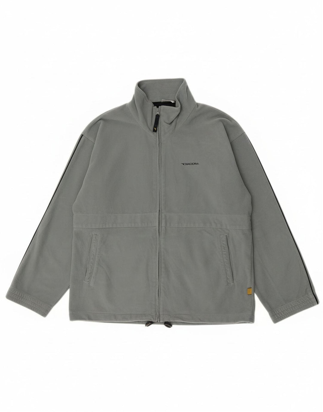 Diadora Veste de survêtement en velours pour homme UK 40 Large Gris Polyester