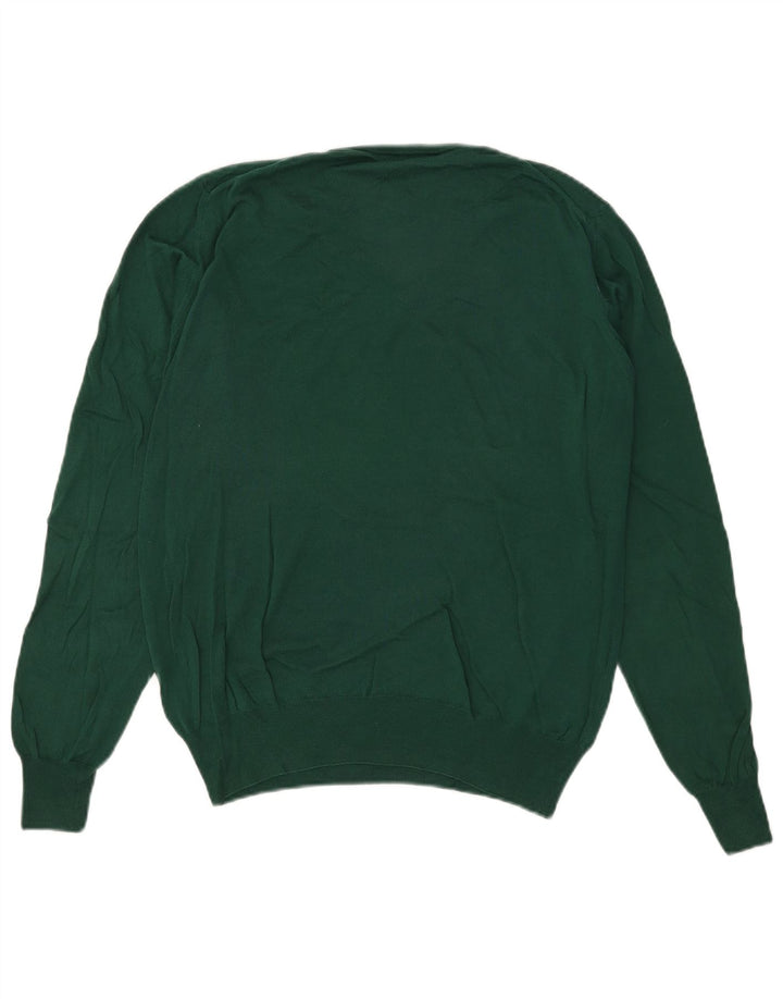 Fred Perry Pull Col V Homme Vert Moyen Coton