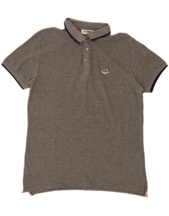 LE SHARK Mens Polo Shirt Medium Grey Cotton Vintage Le Shark and Second-Hand Le Shark from Messina Hembry 
