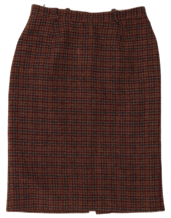St. Bernard Jupe crayon femme UK 16 Large W32 Laine pied-de-poule marron