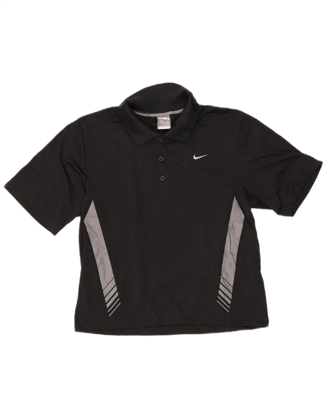 NIKE Polo Homme UK 36/38 Petit Noir Colourblock