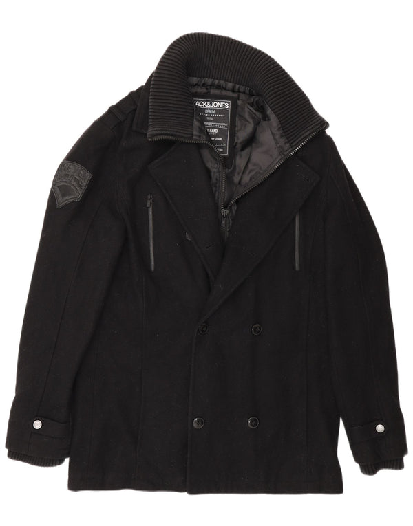 Jack & Jones Caban Homme UK 40 Large Laine Noire