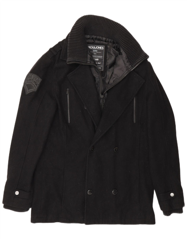 Jack & Jones Caban Homme UK 40 Large Laine Noire
