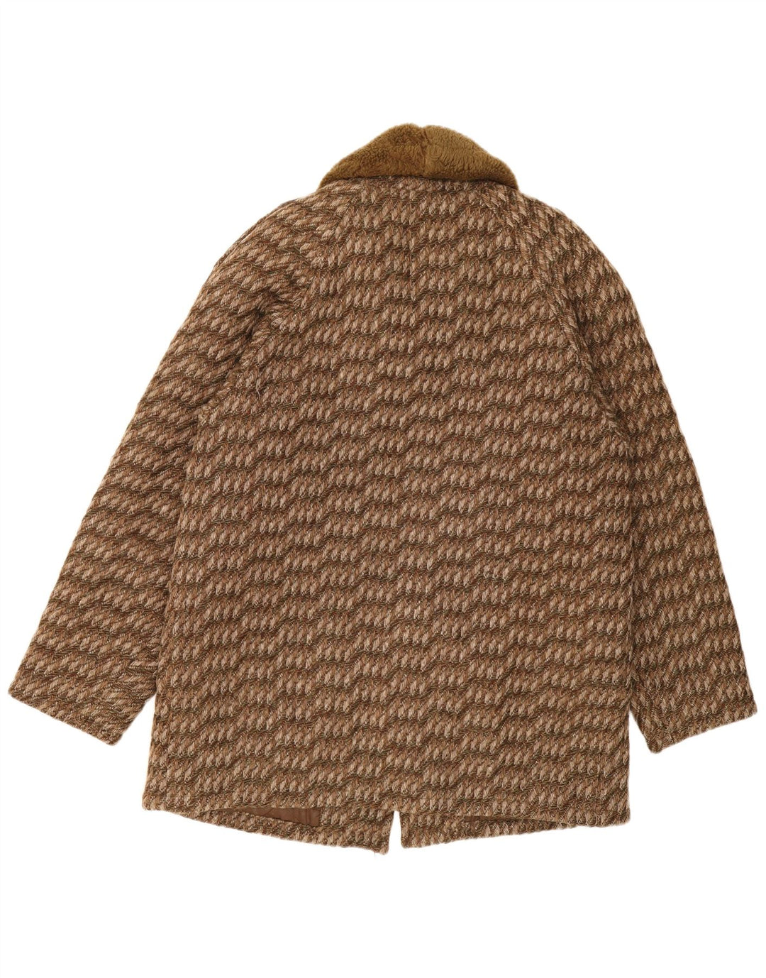 Pardessus Homme Breco IT 48 Laine Géométrique Marron Moyen