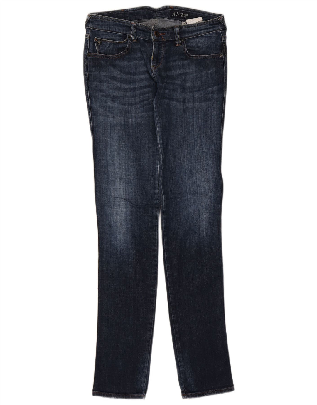 Armani Femme Graphic Slim Jeans W26 L32 Bleu Marine Coton