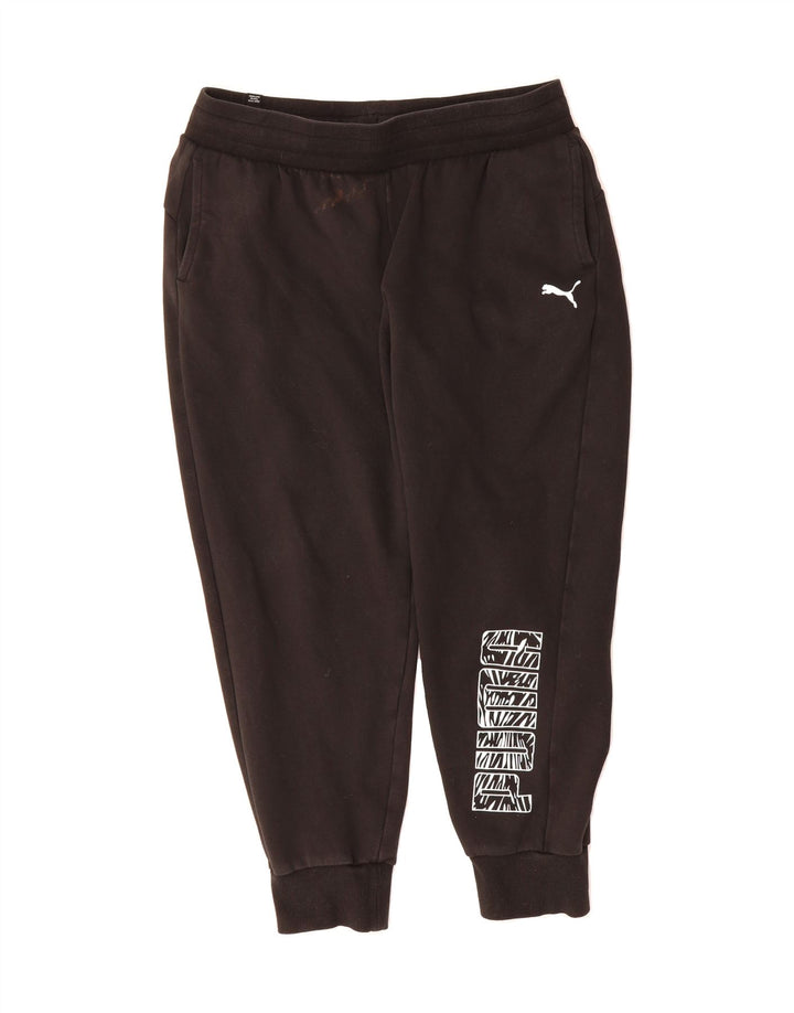 PUMA Mens Graphic Tracksuit Trousers Joggers Large  Black Vintage Puma and Second-Hand Puma from Messina Hembry 