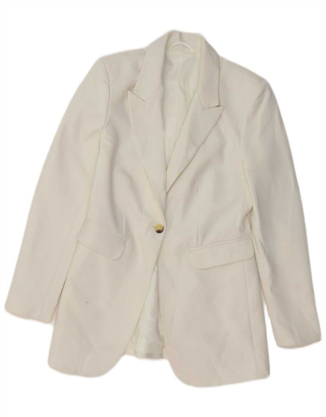 MARKS & SPENCER Veste blazer London 1 bouton pour femme UK 6 XS Blanc