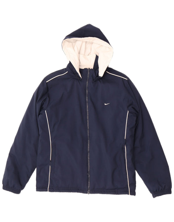 Nike Veste réversible à capuche pour femme UK 10/12 Bleu marine moyen Colourblock