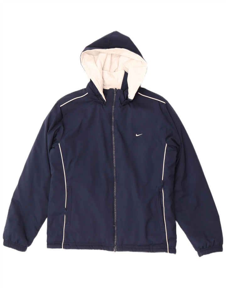 Nike Veste réversible à capuche pour femme UK 10/12 Bleu marine moyen Colourblock