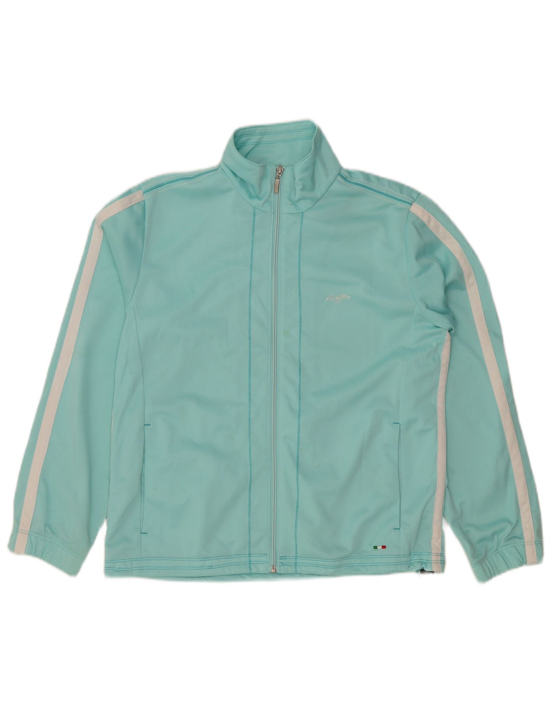 LOTTO Veste de Survêtement Femme UK 18 XL Bleu Rayé Polyester