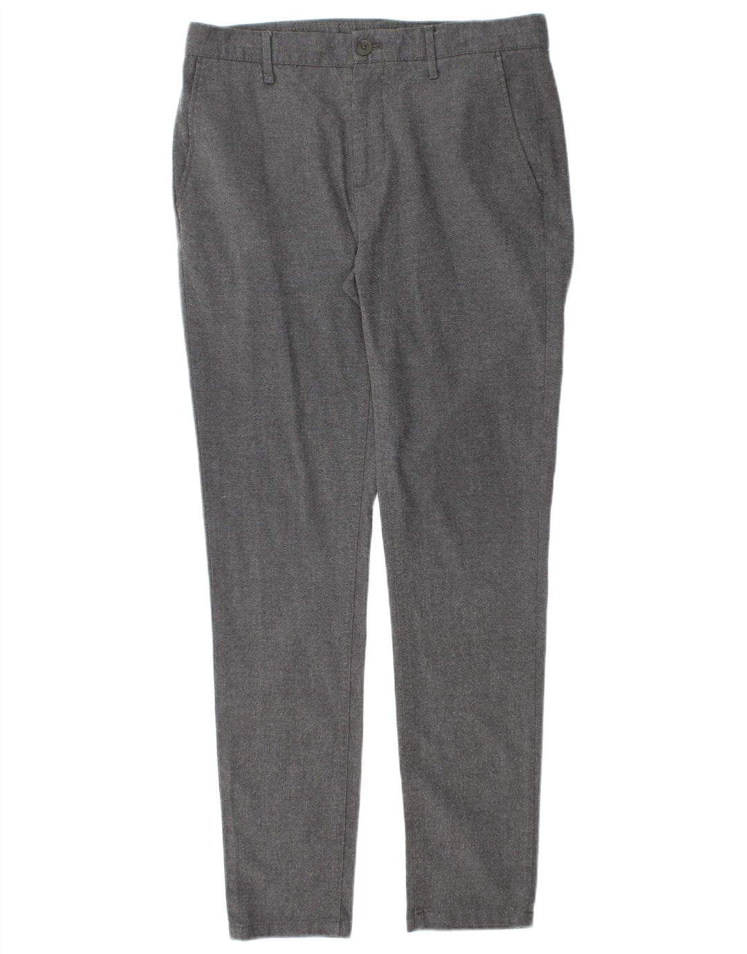 Zara Pantalon Chino Slim Homme EU 40 Medium W31 L30 Gris Polyester