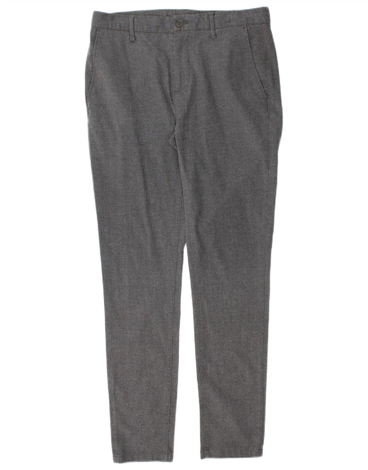 Zara Pantalon Chino Slim Homme EU 40 Medium W31 L30 Gris Polyester
