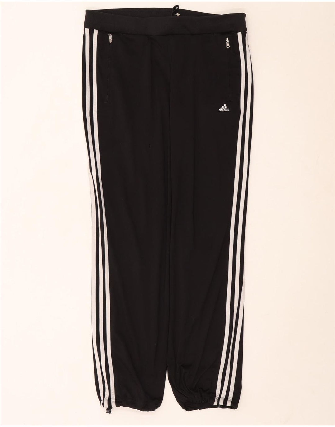 ADIDAS Pantalon de survêtement pour femme Joggers UK 14 Large Noir Polyester