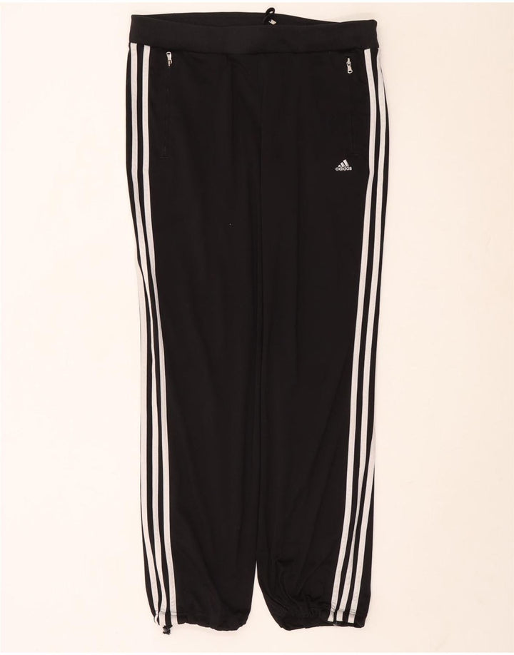 ADIDAS Pantalon de survêtement pour femme Joggers UK 14 Large Noir Polyester
