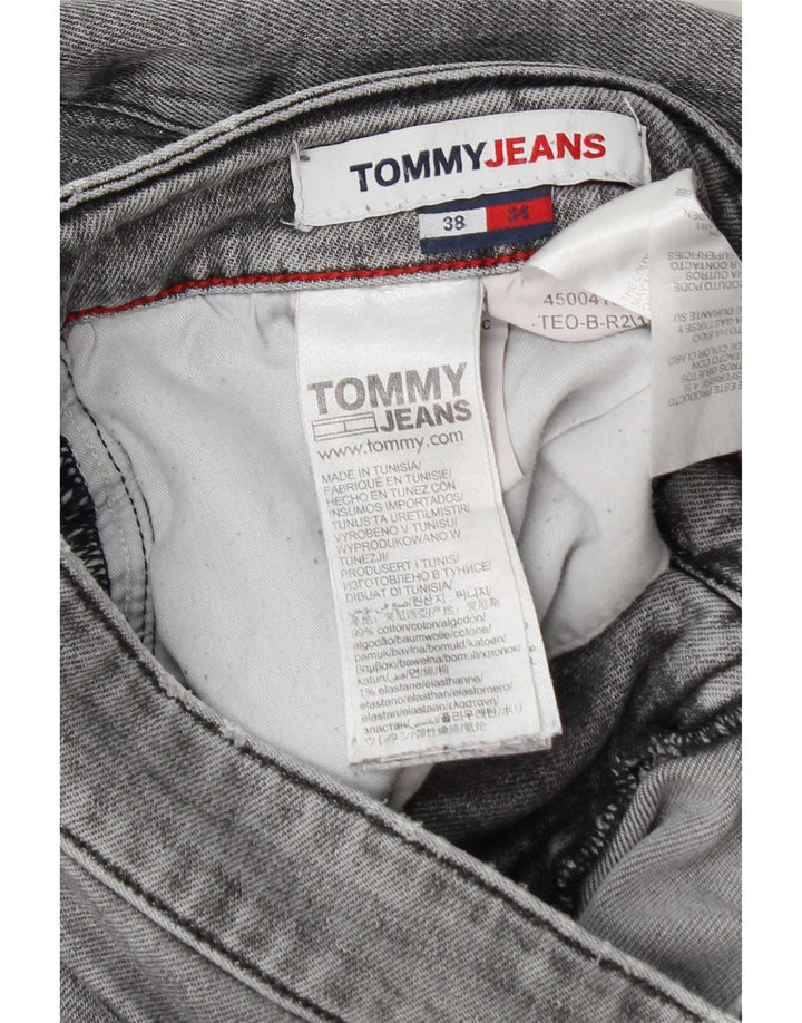 Tommy Hilfiger Jean slim vieilli W38 L34 pour homme en coton gris