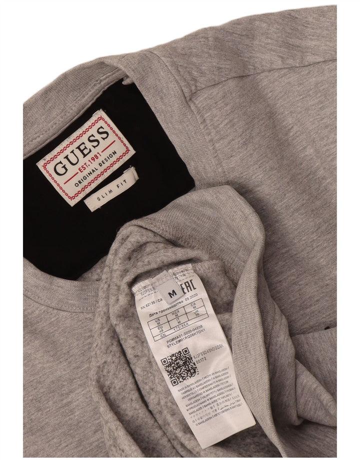 Guess Sweat-Shirt Slim Fit Homme Gris Moyen Coton