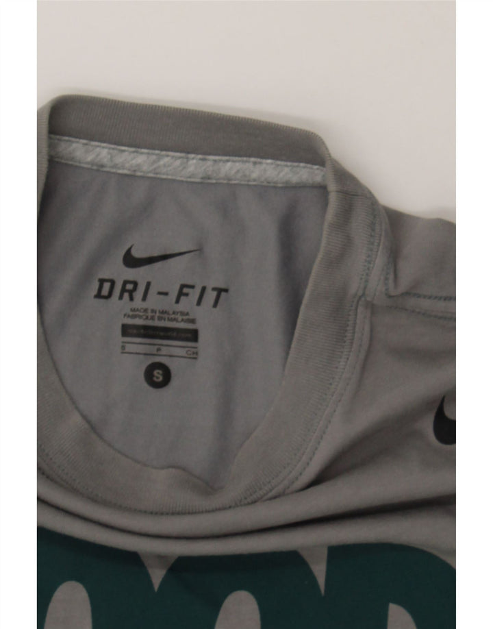 NIKE Mens Dri Fit Graphic T-Shirt Top Small Grey Cotton Vintage Nike and Second-Hand Nike from Messina Hembry 