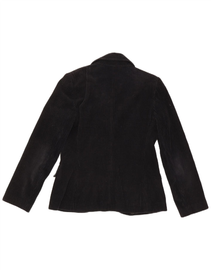 Alegria Veste Blazer En Velours Côtelé À 2 Boutons Pour Femme IT 44 Coton Noir Moyen