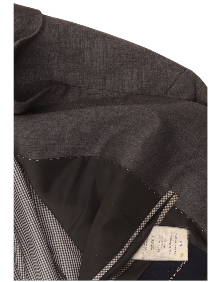 Tommy Hilfiger Veste Blazer 2 Boutons Homme UK 42 XL Laine Grise